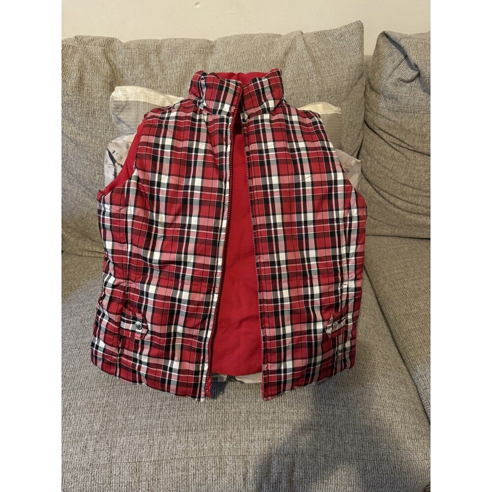 Reversable Vest Red/Plaid Color Size PP